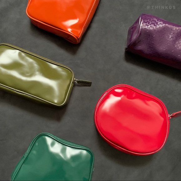 LOT of 5 Clinique Multicolor Cosmetic Bag Set - Picture 2 of 5